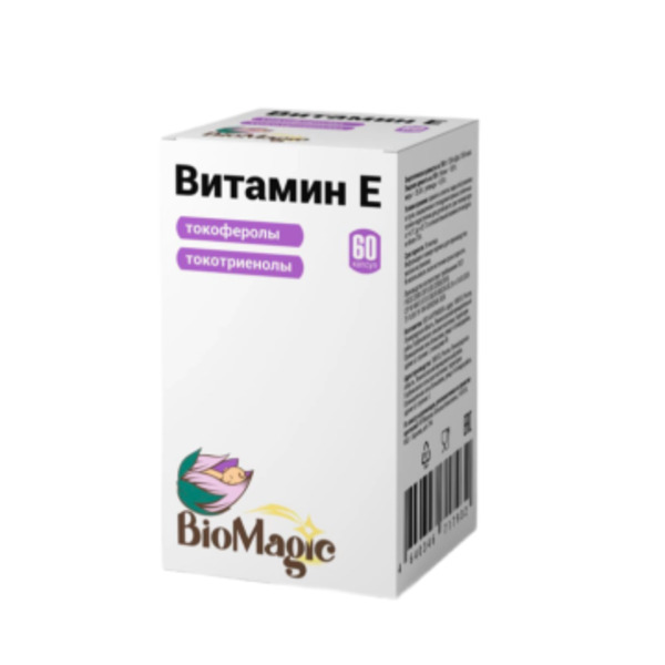BioMagic, Витамин Е (смесь токоферолов и токотриенолов), капсулы, 60 шт.