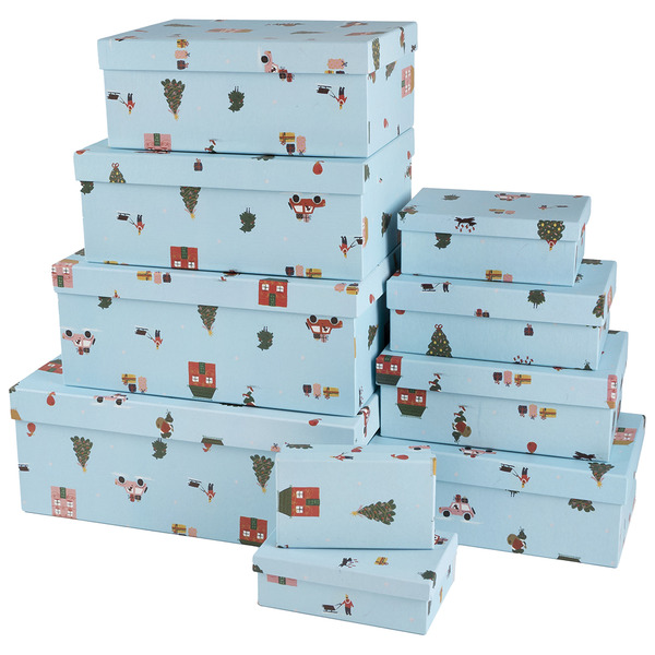 Набор коробок Новогоднее настроение, 28,5*18,5*12 см, 9 шт. в упак.