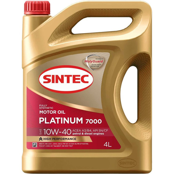 Моторное масло Sintec Platinum 7000 10W-40, 4 л