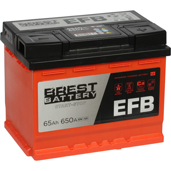 Автомобильный аккумулятор Brest Battery 65 Ач обратная полярность L2