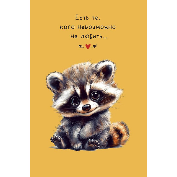 Открытка, Есть те, кого невозможно не любить, 12,1*18,3 см, 5 шт.