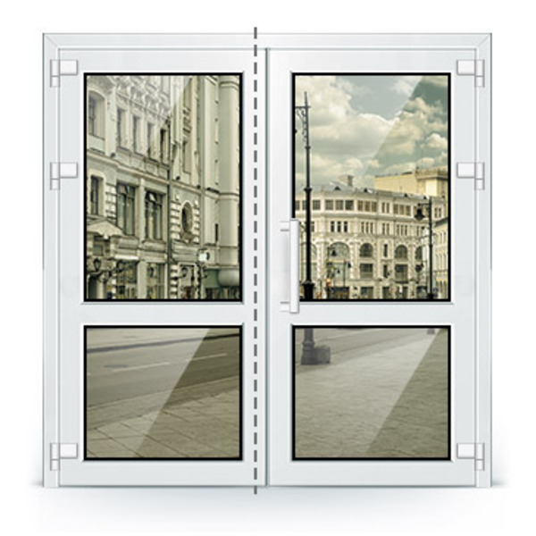 Входная дверь Rehau 70 штульповая 1900х2100 мм