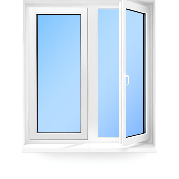 Двухстворчатое окно 1000x2000 Rehau Blitz