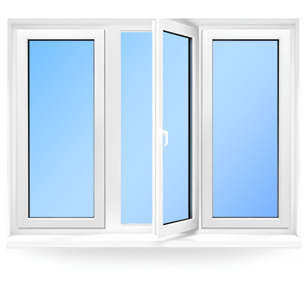 Трехстворчатое окно 2600x800 Rehau Blitz