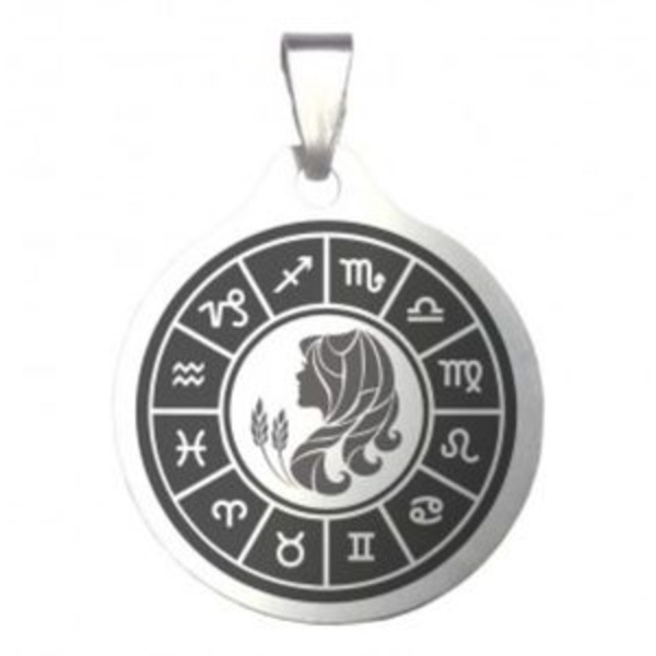 Брелок Дева, мед сталь