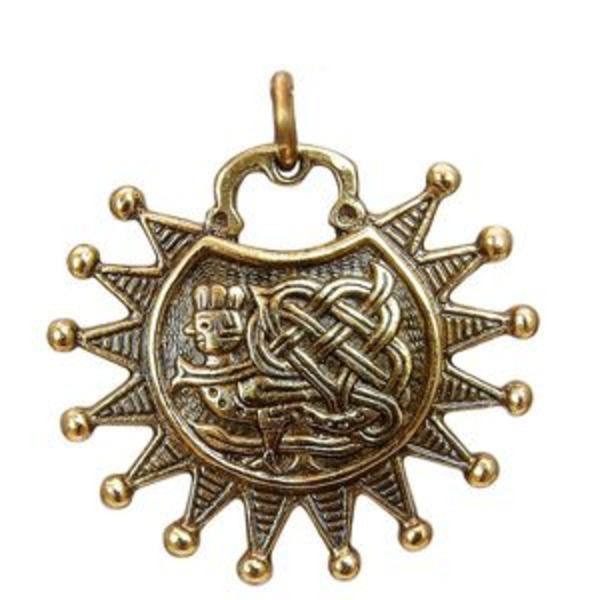 Колт жемчужный «Сирин, смотрящий влево» (латунь)