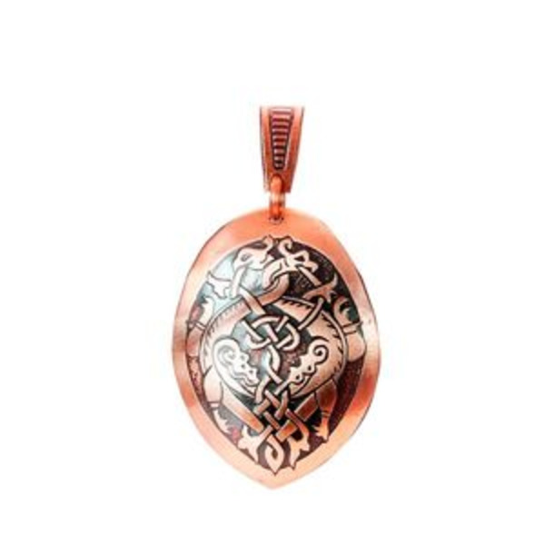 Подвеска «Переплетенные птицы» (медь)