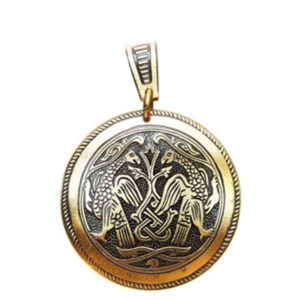 Подвеска «Суздальские ястребы» (латунь)