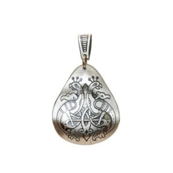 Подвеска «Кельтские птицы» (мельхиор)