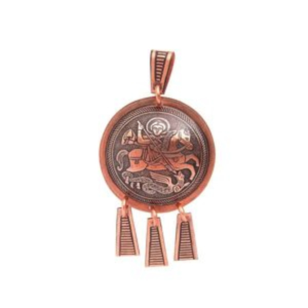 Подвеска шумящая «Георгий Победоносец» (медь)