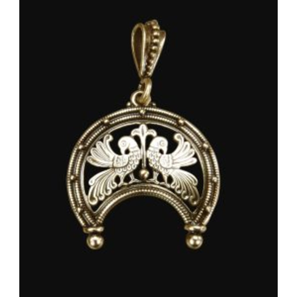 Лунница «Жар-птица» (латунь, H 46 мм, L 30 мм)