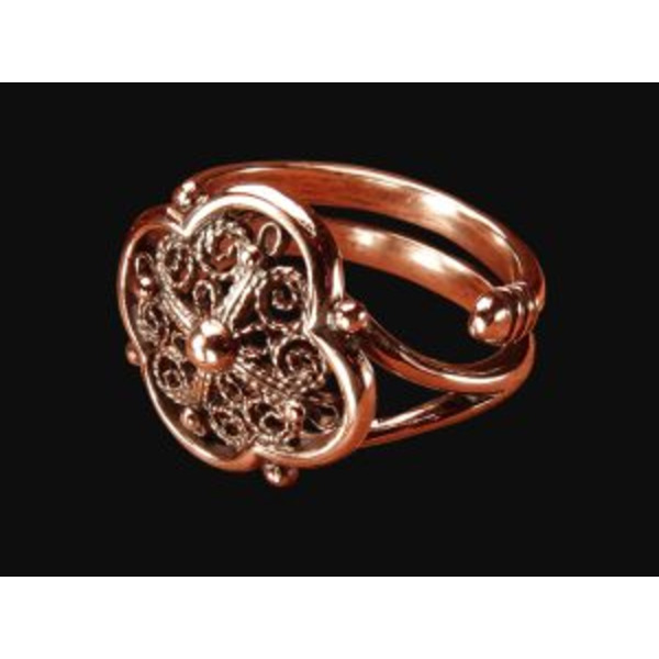 Кольцо «Кружево» медное (медь, D 16-20 мм)