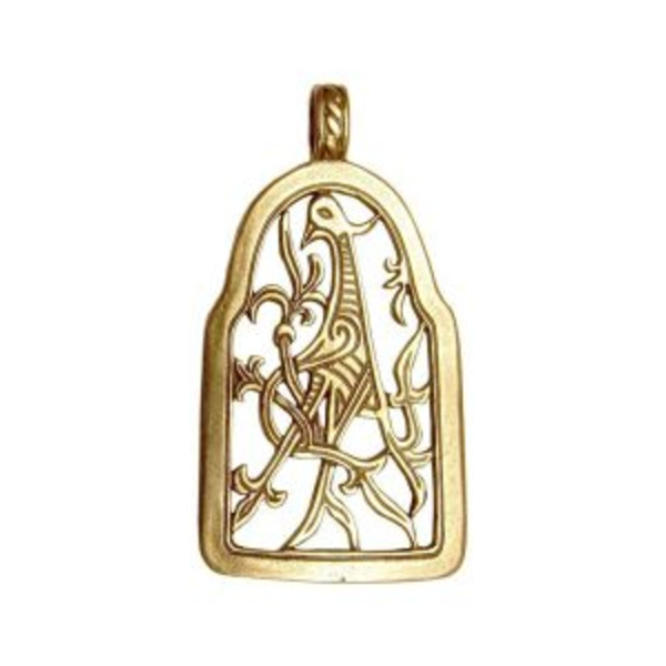 Подвеска прорезная «Птица с переплетённым хвостом»