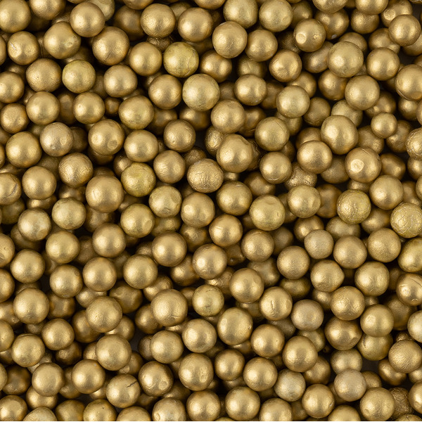 Шарики пенопласт, Золото, Металлик, 6-8 мм, 10 гр.
