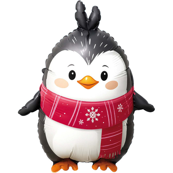 Шар (28"/71 см) Фигура, Новогодний пингвин, 1 шт. в уп.