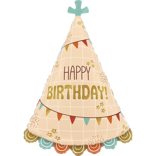 Шар (26"/66 см) Фигура, Праздничный колпачок, 1 шт.