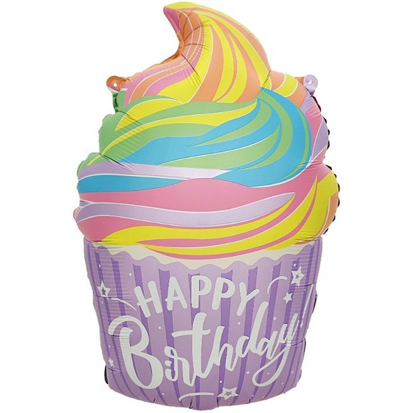 Шар (23"/58 см) Фигура, Нежный капкейк, 1 шт.
