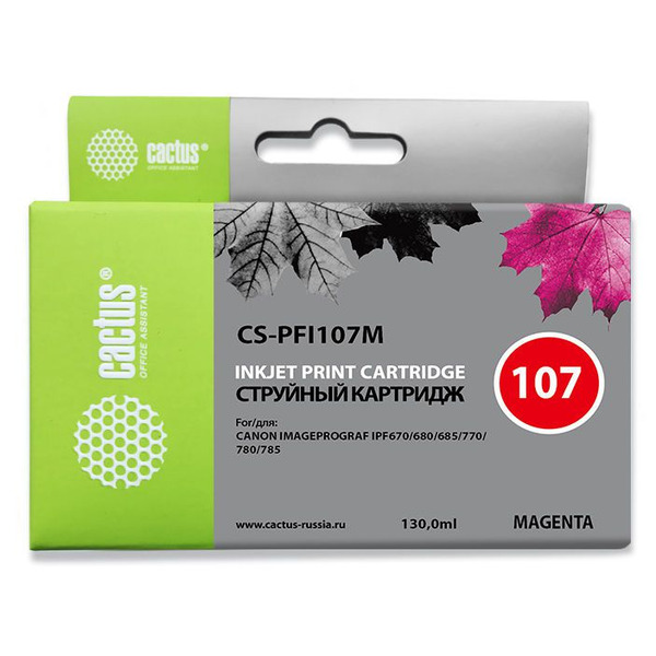 Картридж Cactus CS-PFI107M пурпурный