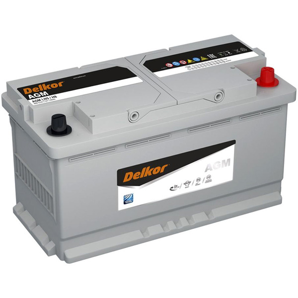 Автомобильный аккумулятор Delkor AGM 80 Ач обратная полярность L4