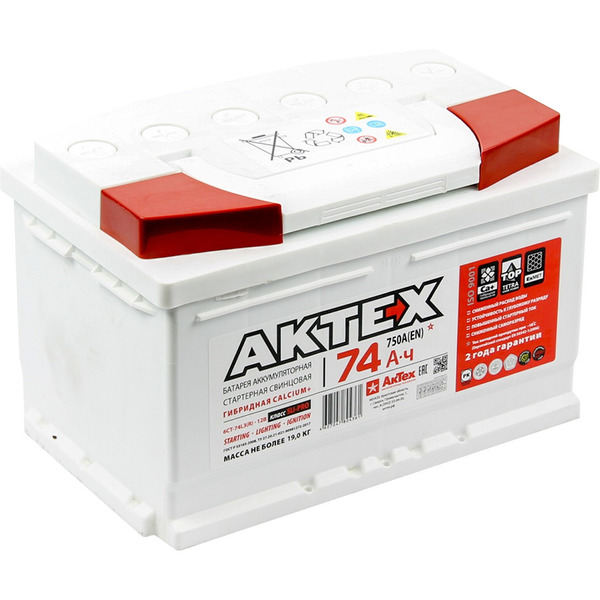 Автомобильный аккумулятор Актех 75 Ач обратная полярность LB3