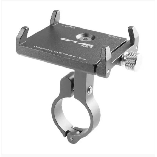 Держатель GUB для смартфона алюминиевый на руль/вынос 20-31,8мм, регулировки ширины 55-100мм, PRO1, 09-300174