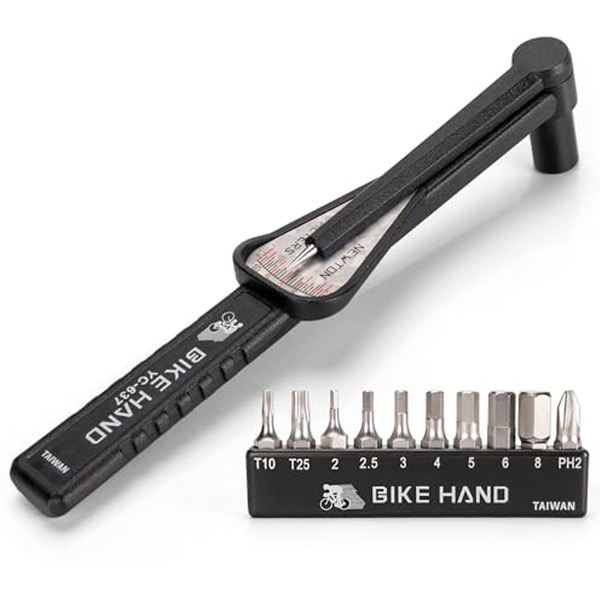Динамометрический ключ BIKE HAND YC-637+BITS профи, для головок 1/4",биты 2,2.5,3,4,5,6,8мм/PH2/T10/Т25, 6-230101