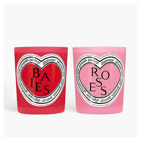 DIPTYQUE Набор ароматических свечей Valentine"s Baies & Roses Duo