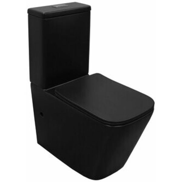 Унитаз Azario Black King безободковый, с сиденьем м/лифт (AZ-8303D)