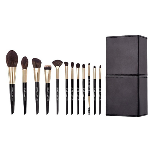 LUXEHAVEN Набор кистей для макияжа глаз и лица в тубусе