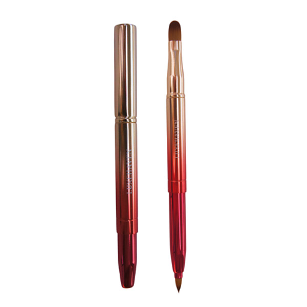 LUXEHAVEN Двусторонняя кисть для макияжа губ в футляре с колпачком