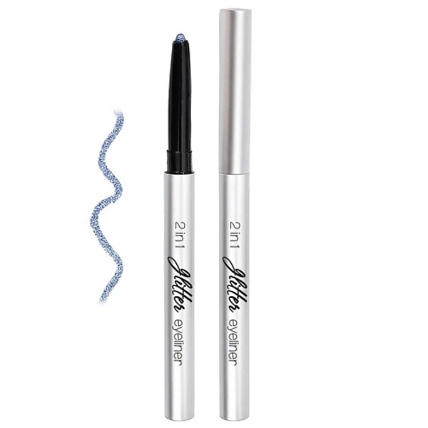 LAVELLE COLLECTION Тени для век, карандаш Glitter eyeliner 2in1 sparkling blue