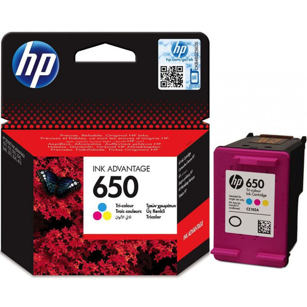 Картридж HP 650 Tri-colour Ink Cartridge (CZ102AE BHK)