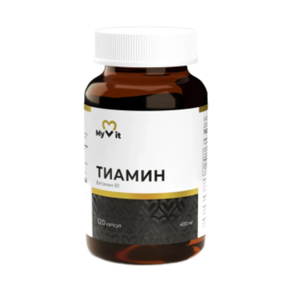 MyVit, Витамин B1 (тиамин гидрохлорид), капсулы, 120 шт.