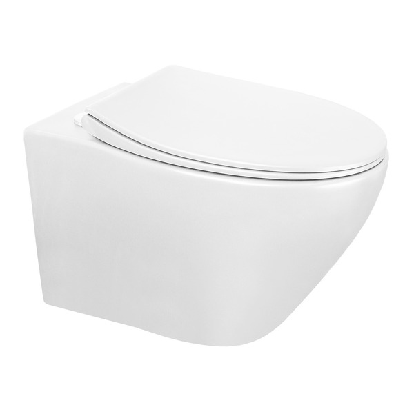 Унитаз Azario Keras white, с сиденьем м/лифт, 520х370х360 (AZ-99046W)