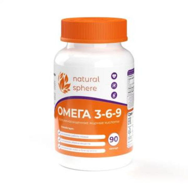 NATURALSPHERE, Омега 3-6-9, капсулы, 90 шт.