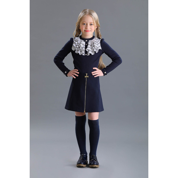 Блузка 2290-523-ТХР-2*2/260 (синий отд молочный)