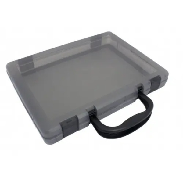 Портфель-кейс для документов, тонированный, цвет серый