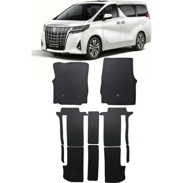 Ковры в салон автомобиля toyota alphard iii рестайлинг 7мест 2017 - Eva Smart 3195-B1A6-S