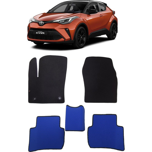 Ковры в салон автомобиля toyota c-hr i рестайлинг 2019 - Eva Smart 3409-B5B5-S
