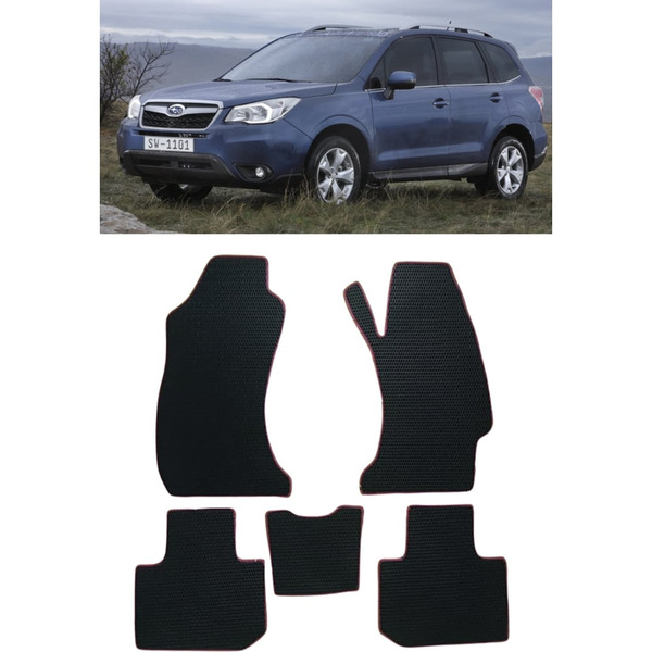 Ковры в салон автомобиля subaru forester iv (sj) правый руль 2013 - 2018 Eva Smart 3449-B1A6-S