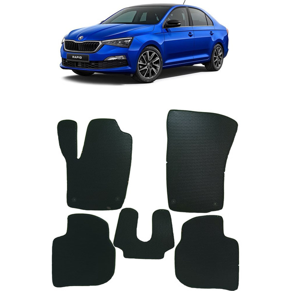 Ковры в салон автомобиля skoda rapid ii 2020 - Eva Smart 3183-B1B1-S