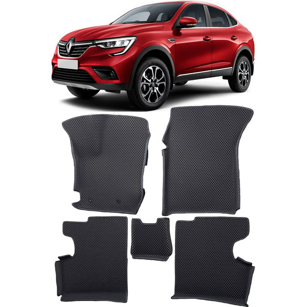 Ковры в салон автомобиля renault arkana i вариант макси 3d 2019 - Eva Smart 3266-B5B2-S