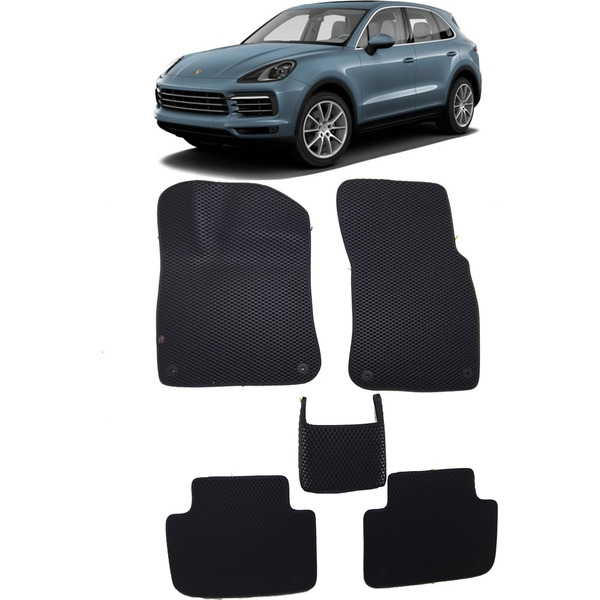 Ковры в салон автомобиля porsche cayenne iii 2017 - Eva Smart 2965-B5A6-S