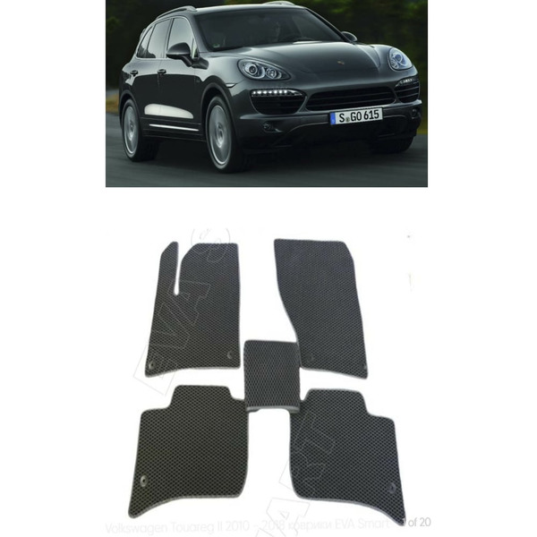 Ковры в салон автомобиля porsche cayenne ii (958) 2010 - 2018 Eva Smart 1682-B1A6-S