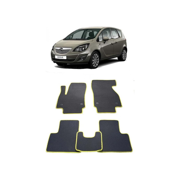 Ковры в салон автомобиля opel meriva b 2010 - 2014 Eva Smart 1642-B1A6-S