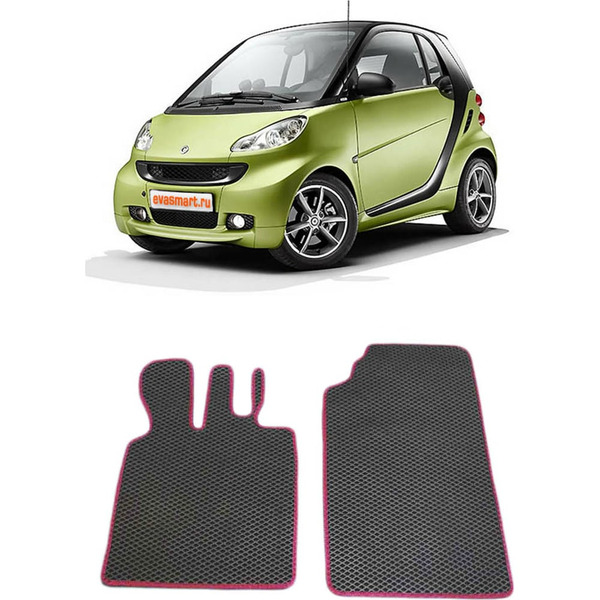 Ковры в салон автомобиля smart fortwo ii (451) 2007 - 2015 Eva Smart 1739-A6A7-S