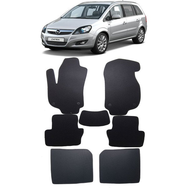 Ковры в салон автомобиля opel zafira в 7мест 2005 - 2014 Eva Smart 2953-A6A1-S