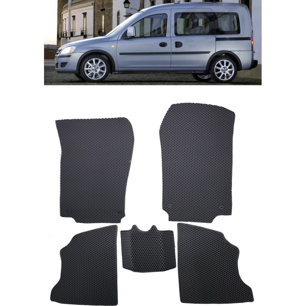 Ковры в салон автомобиля opel combo c рестайлинг 2003 - 2011 Eva Smart 3404-B1B2-S