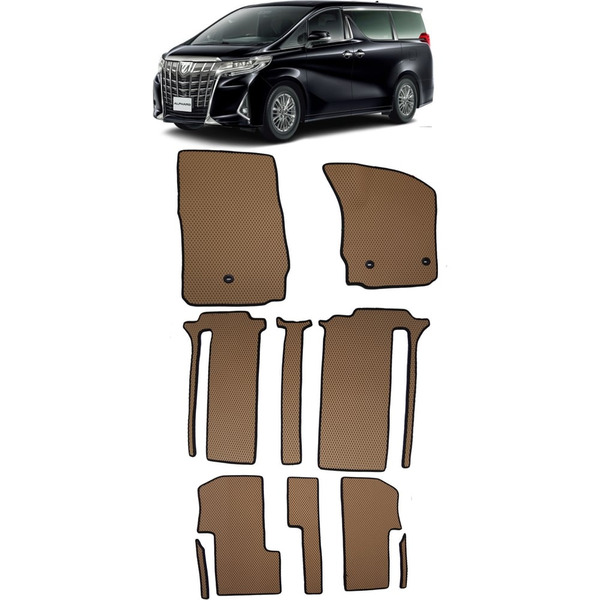 Ковры в салон автомобиля toyota alphard iii правый руль 7мест 2015 - 2017 Eva Smart 3040-A6A7-S