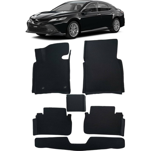 Ковры в салон автомобиля toyota camry viii (xv70) вариант макси 3d 2017 - Eva Smart 3223-B5B1-S